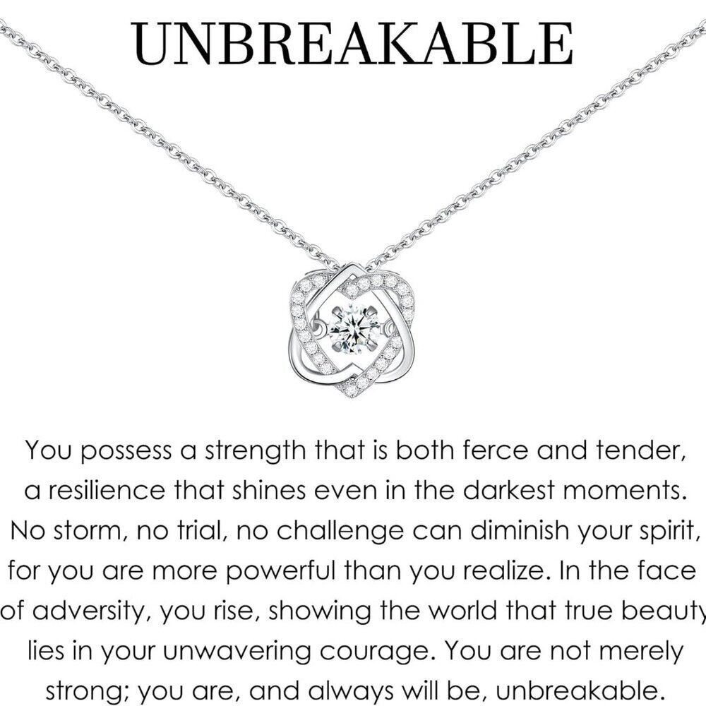 Unbreakable Necklace Resilience Gift Inspirational Jewelry for Her